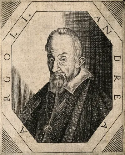 Andrea Argoli. Line engraving, 1666
