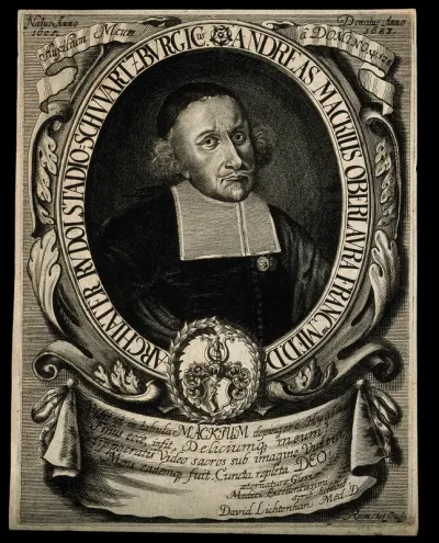 Andreas Mack. Line engraving by C. Romstet