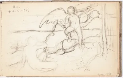 Angel and a Figure Sitting