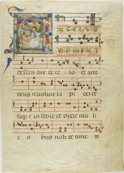 Angel in a Historiated Initial "A" from an Antiphonary