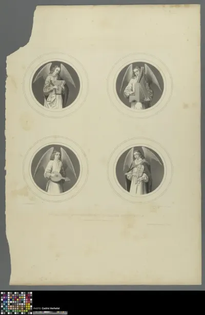 Angel musicians playing for Saint Ursula
