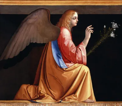 Angel of Annunciation / John the Evangelist writing