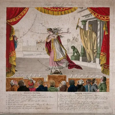Angelica Catalani as Semiramis in the opera "La morte di Semiramide"