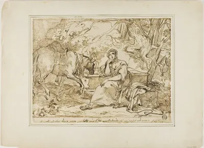 Angelica Resting at a Fountain