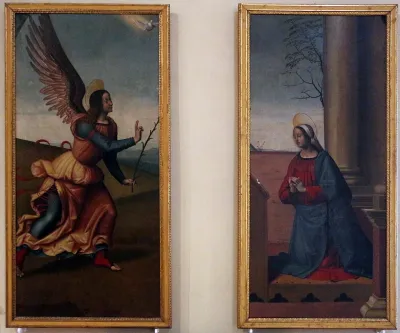 angelo annunciante e vergine annunciata