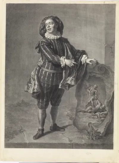 Angelo Constantini in de rol van Mezzetino