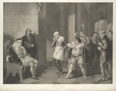 Angelo's House–Escalus, a Justice, Elbow, Froth, Clown, Officers, etc. (Shakespeare, Measure for Measure, Act 2, Scene 1)