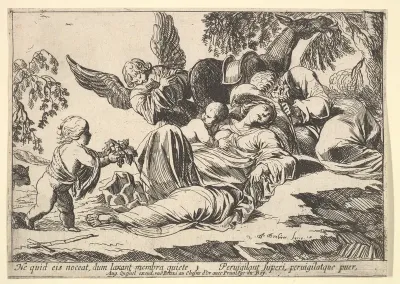 Angels Giving Fruit to the Sleeping Holy Family, from "Episodes from the New Testament"