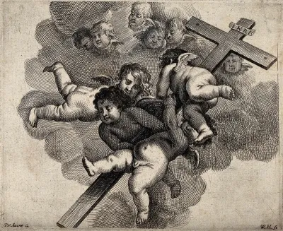 Angels presenting the Cross