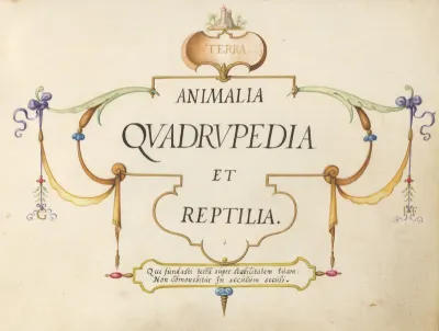 Animalia Qvadrvpedia et Reptilia (Terra): Title Page