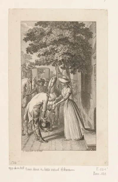 Anna Howe en haar vriend Hikmann