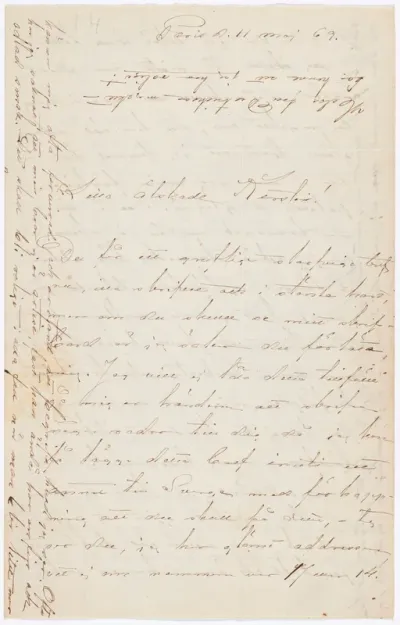 Anna Nordlanderin kirje Kerstin Cardonille 11.5.1869
