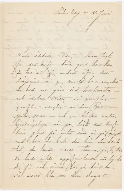 Anna Nordlanderin kirje Kerstin Cardonille 22.6.[1877]