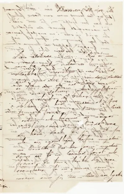 Anna Nordlanderin kirje Kerstin Cardonille 28.11.1872 (osa 1/2)