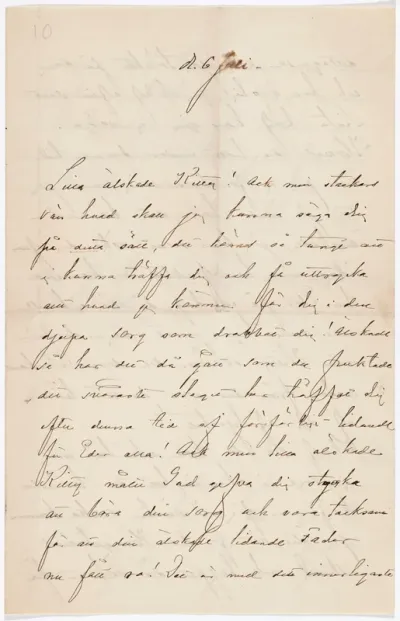 Anna Nordlanderin kirje Kerstin Cardonille 6.7.[1878]