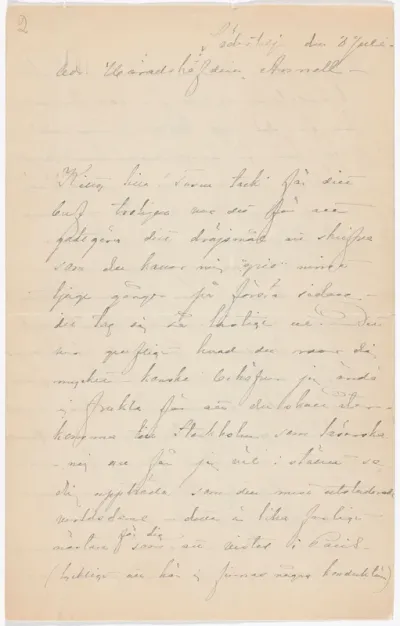 Anna Nordlanderin kirje Kerstin Cardonille 8.7.[1876]