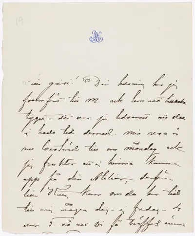 Anna Nordlanderin kirje Kerstin Cardonille s.a.