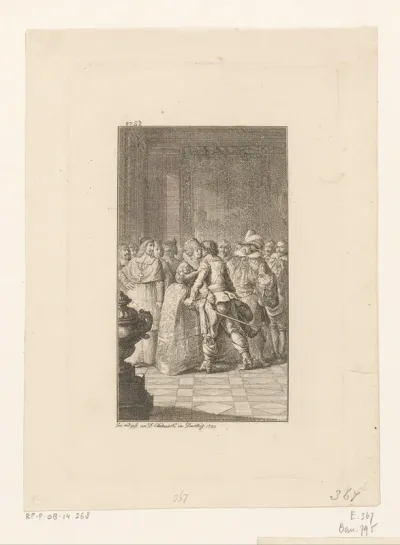 Anna van Oostenrijk omhelst Antoine III van Gramont