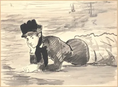 Annabel Lee. Kvinde liggende på stranden