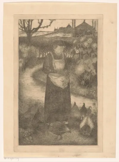 Anne Zernike voert de kippen