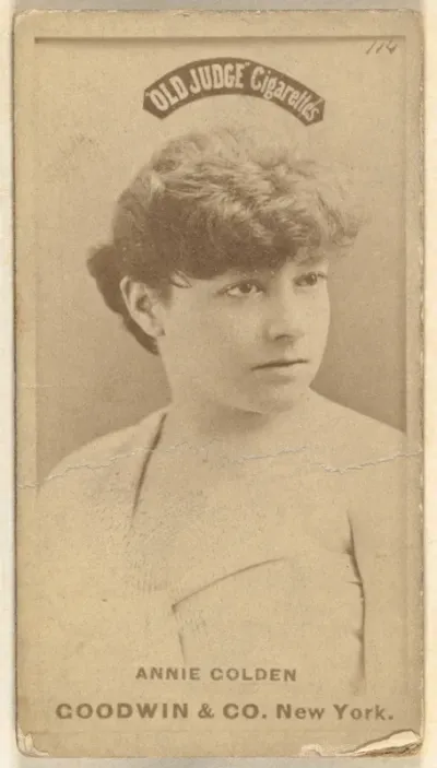 Annie Golden, from the Actors and Actresses series (N171) for Old Judge Cigarettes