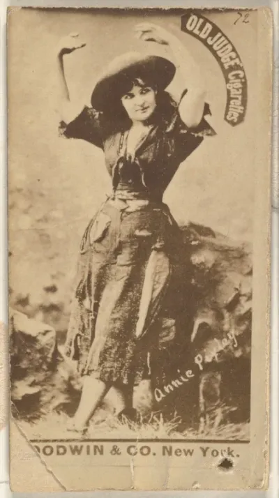 Annie Pixley, from the Actors and Actresses series (N171) for Old Judge Cigarettes