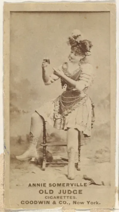 Annie Somerville, from the Actors and Actresses series (N171) for Old Judge Cigarettes