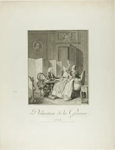 Announcement of Pregnancy, from Monument du Costume Physique et Moral de la fin du Dix-huitième siècle