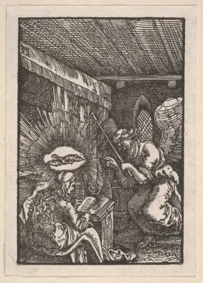 Annunciation, from "The Fall and Salvation of Mankind Through the Life and Passion of Christ"