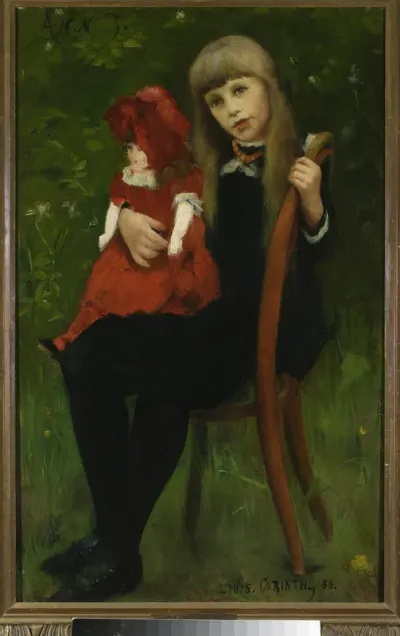 Anny Schaumberg with a doll