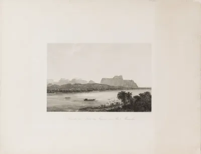 Ansicht der Serra das Figuras, vom Rio Maranhao