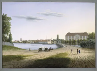 Ansicht von Köpenick mit Schloss und Schlossbrücke