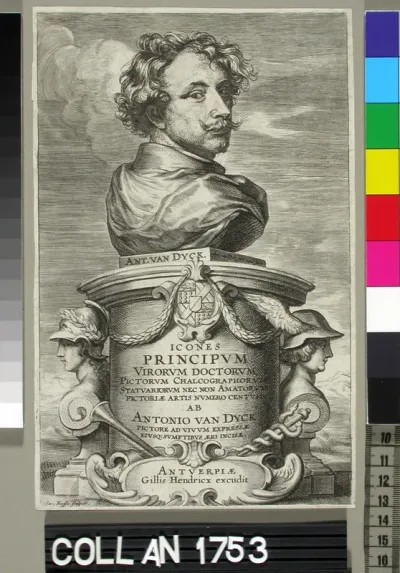Ant. van Dyckin rintakuva jalustalla