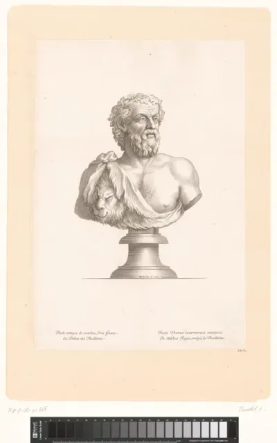 Antieke buste van een faun
