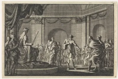 Antipater toont Caesar zijn wonden