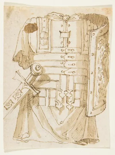 Antique Armor (recto); Architectural Fragment (verso)