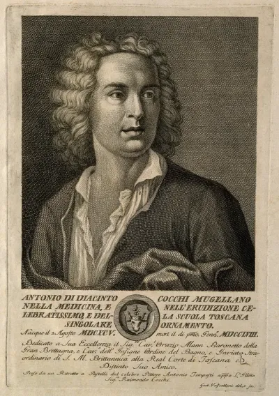 Antonio Cocchi. Line engraving by G. Vascellini after A. Tempesti