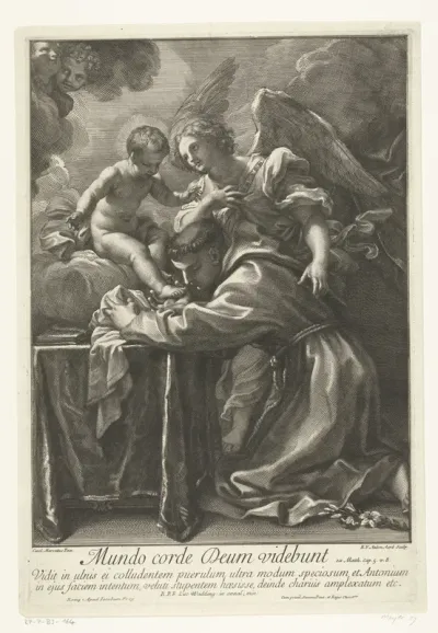 Antonius van Padua kust de voeten van het Christuskind