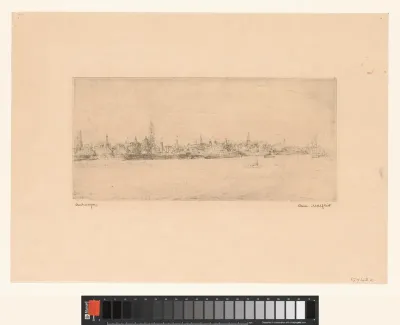 Antwerpen gezien vanaf de Schelde