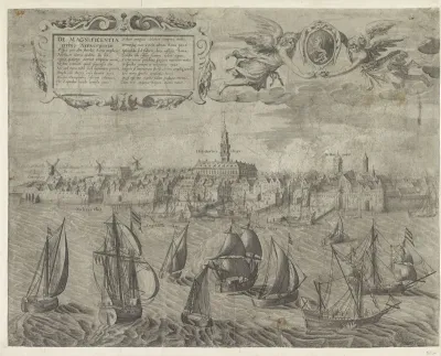 Antwerpen van de Schelde te zien, linker blad