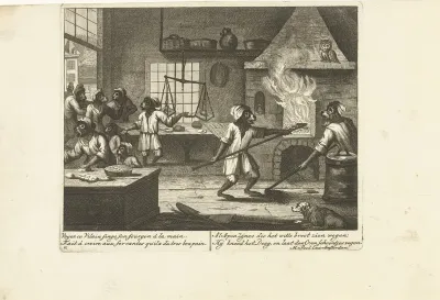 Apen in de bakkerij, ca. 1720
