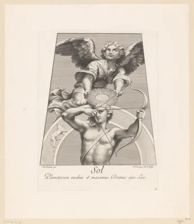 Apollo als Sol met engel
