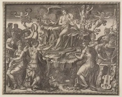 Apollo and the Muses on Mount Parnassus