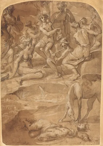 Apollo and the Muses on Mount Parnassus