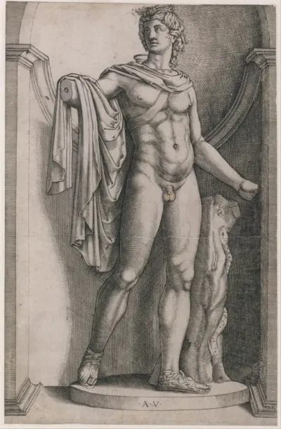 Apollo Belvedere, from "Speculum Romanae Magnificentiae"