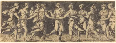 Apollo Dancing with the Nine Muses