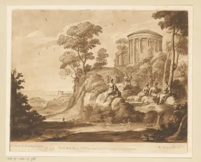 Apollo en de muzen op de berg Helicon