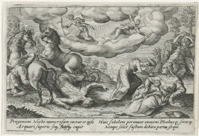 Apollo en Diana doden de kinderen van Niobe