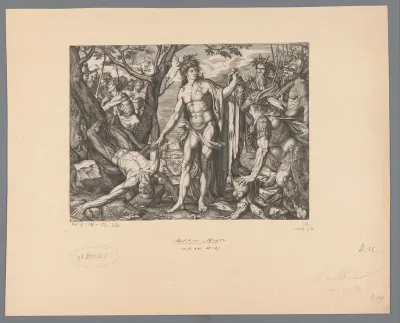 Apollo en Marsyas en het oordeel van Midas