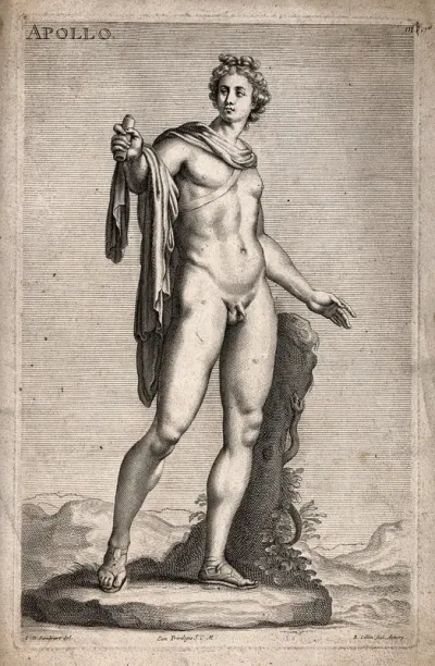 Apollo. Engraving by R. Collin after J. van Sandrart